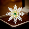 高级感轻奢超闪微镶锆石雪花胸针，小众设计感胸花西装晚宴配饰胸花LY-M-293 商品缩略图1