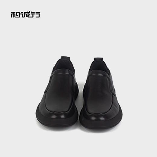 和诚行2025秋冬新款舒适真皮耐磨一脚蹬男式商务鞋1370144 商品图2