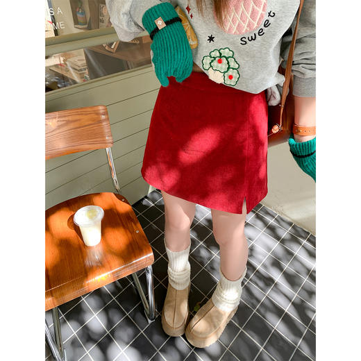 【110元任选2件】现货！红色圣诞过年半身裙子 商品图3