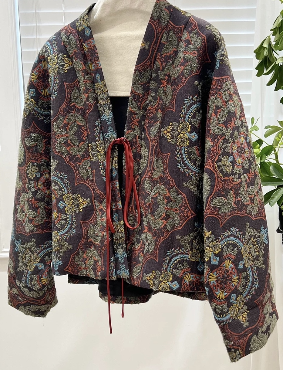 Famecoco范可儿秋冬款新中式短款上衣外套FAD8AE205 商品图0