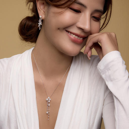 Manreya玛芮雅“珠坠瀑布”淡水珍珠项链|淡水珍珠，铜镀金 商品图5