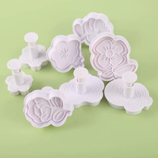 网红花朵饼干模4件套  弹簧按压模 饼干翻糖印花小花模具 商品图5
