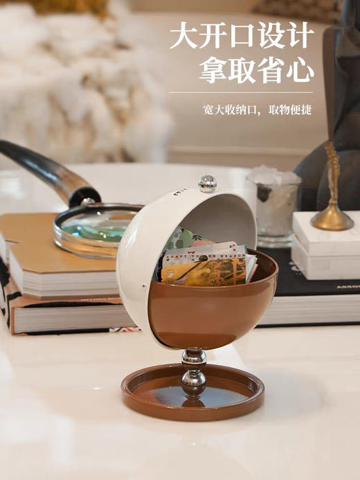 麦桶桶桌面收纳盒化妆品首饰零食杂物玄关台面储物蛋台面高级防尘 商品图0