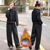 韩版拼接立领排骨90绒羽绒服外套，配加厚松紧腰卫裤套装HR-YDYX9511 商品缩略图1