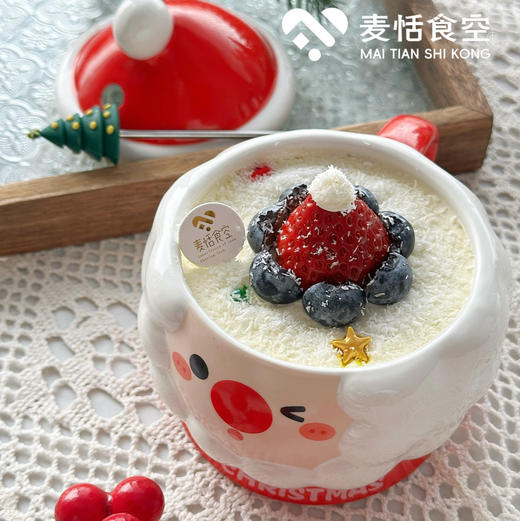 圣诞杯（仅可定圣诞节当天）直径约9cm 抹茶胚,草莓和草莓果酱夹心 商品图1