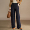 加绒保暖窄版显瘦阔腿裤，垂坠感修身直筒裤休闲长裤MYX-25166 商品缩略图1
