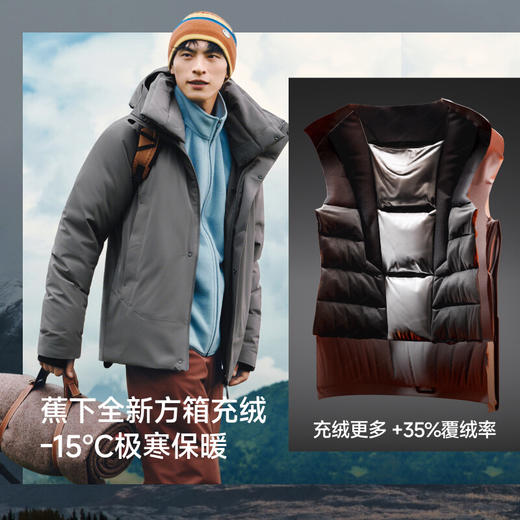 【云粉节】【2件8.5折】6楼蕉下男士全防护方箱羽绒服（一手长、极暖）HD112吊牌价1699 商品图1