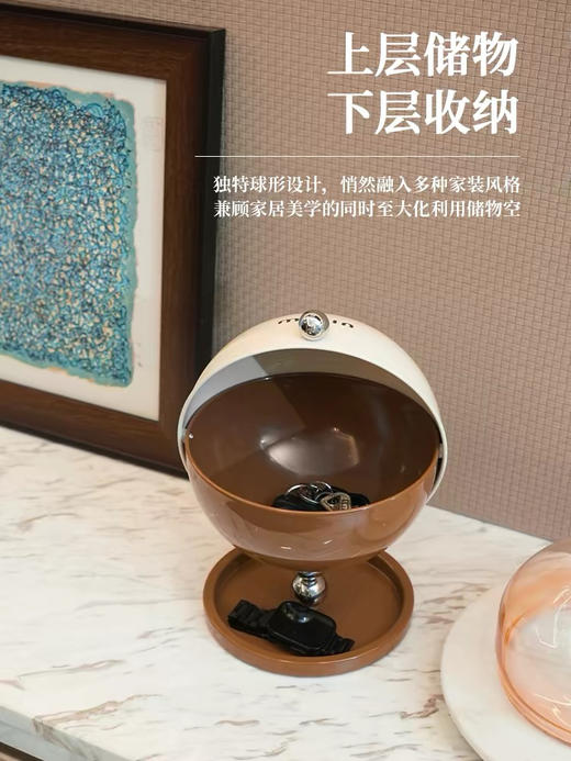 麦桶桶桌面收纳盒化妆品首饰零食杂物玄关台面储物蛋台面高级防尘 商品图3