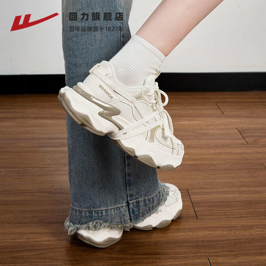 回力女鞋老爹鞋2025新款秋冬爆款复古休闲运动鞋百搭厚底鞋子女款 商品图1