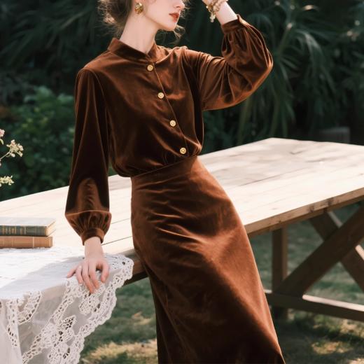 裁缝学苑AH97丝绒立领外套纸样半身裙女装上衣直筒长裙套装服装打板 商品图1