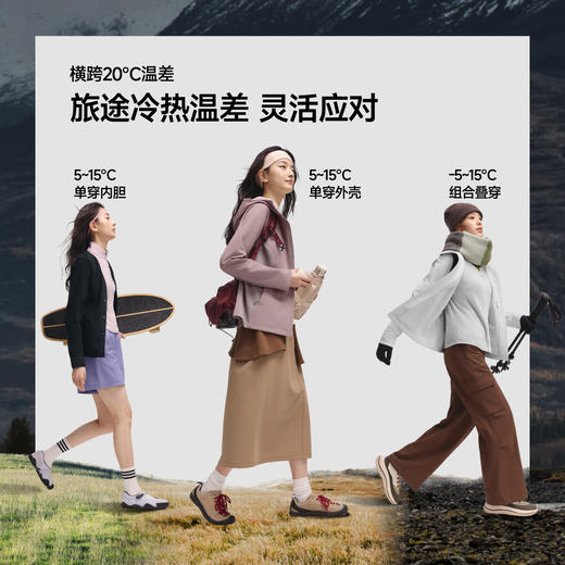 【云粉节】【7.5折】6楼蕉下女士三合一氢绒软壳外套（高暖）ST017吊牌价799 商品图2