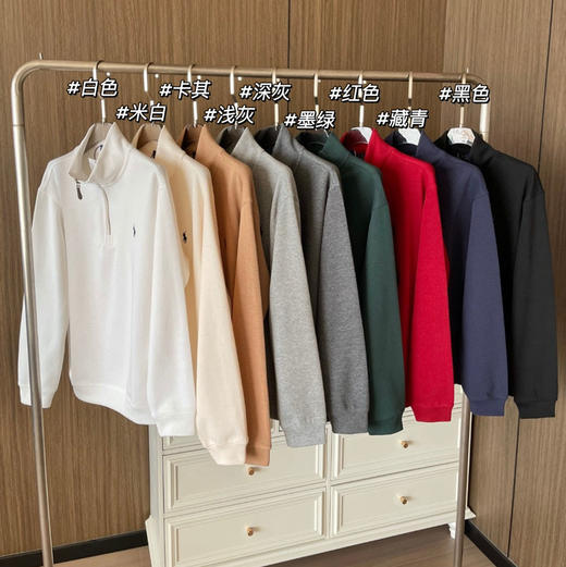 𝐑𝐋情侣款半拉链立领针织卫衣1115 商品图2