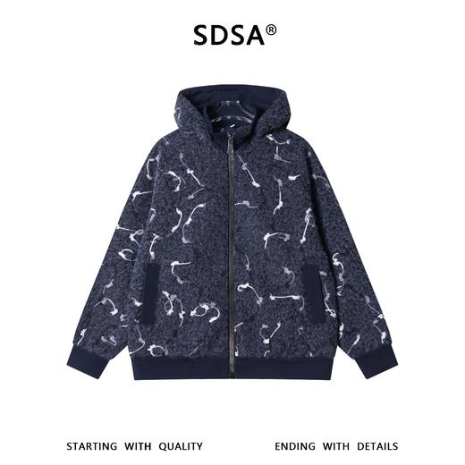 WT305SDSA男士秋冬新款痞帅男装潮牌高级感撞色拉链立领连帽卫衣百搭 商品图1