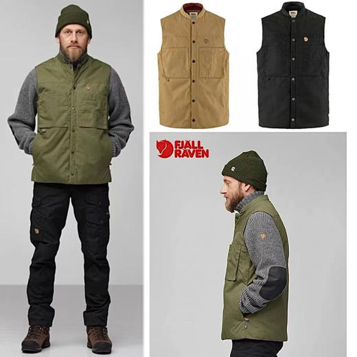 原单正品，北极狐户外登山徒步夹棉马甲，G-1000耐磨防泼面料，
卡其色/军绿色/黑色 
S-XXL 商品图1