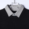 9515SDSA男士秋冬新款痞帅男装老钱风撞色翻领假两件毛衣百搭商务上衣 商品缩略图2