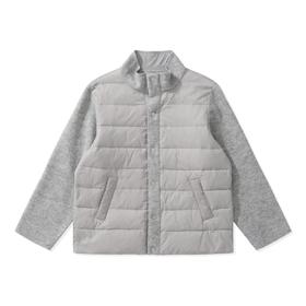男款薄款羊毛拼接羽绒服hu013