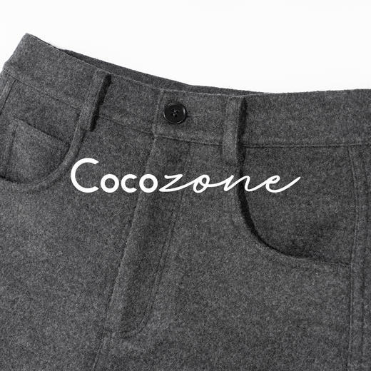 COCO ZONE 刘 一一 “羊毛弯刀裤”羊毛混纺垂坠感休闲裤CD1A1739 商品图3