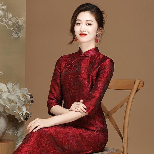 中国风复古提花日常改良旗袍连衣裙OY24350 商品图4