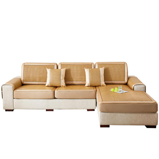 藤席沙发罩 夏季凉席全包万能套弹力通用型防尘防滑沙发垫笠 商品图4