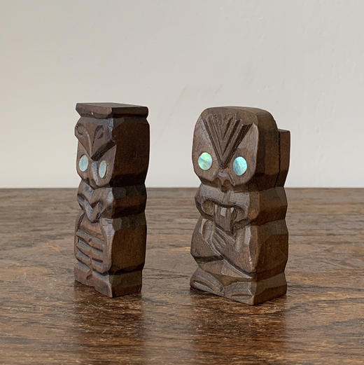 新西兰毛利土著手工木雕 贝母镶嵌 名片夹/摆件 X1363 商品图0