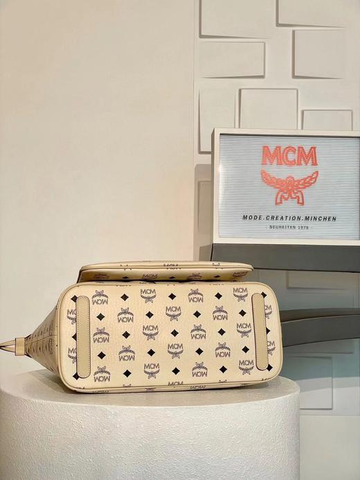 MCM Liz Visetos新配色 中号#粉色/米白色/黑色双面购物袋（XM） 商品图14