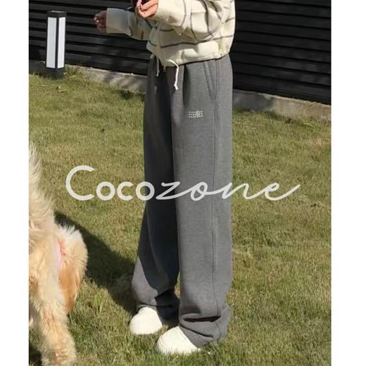 COCO ZONE 刘 一一 “数字卫裤”羊毛混纺直筒休闲裤 CD2A3045 商品图1
