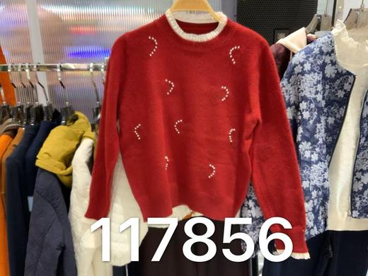 女装25秋冬新品蕾丝圆领珠子毛衣2217-117856 商品图0