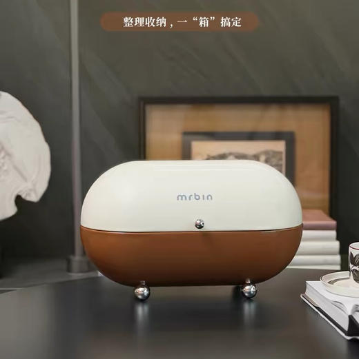 麦桶桶桌面收纳盒子防尘玄关小杂物客厅高档收纳箱 商品图2
