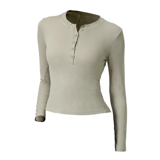 跃牌【美西西系列】Hold Tight紧身裁剪女士亨利衫 运动健身上衣瑜伽服长袖T恤CX-818 商品图4