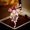 高档玫瑰金镶锆石珠宝款气质花朵胸针，奢华大气设计感衣服配饰别针LY-Z-347 商品缩略图0