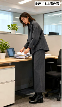 549118新款短款A版羊绒大衣