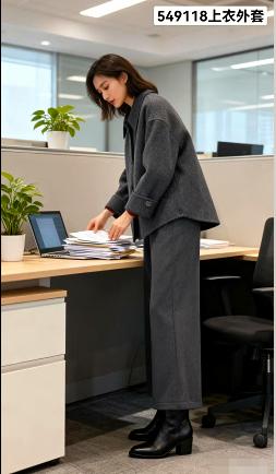 549118新款短款A版羊绒大衣 商品图0