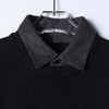 9629SDSA男士秋冬新款痞帅男装老钱风假两件翻领毛衣简约百搭针织衫 商品缩略图2