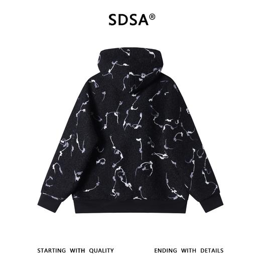 WT305SDSA男士秋冬新款痞帅男装潮牌高级感撞色拉链立领连帽卫衣百搭 商品图5