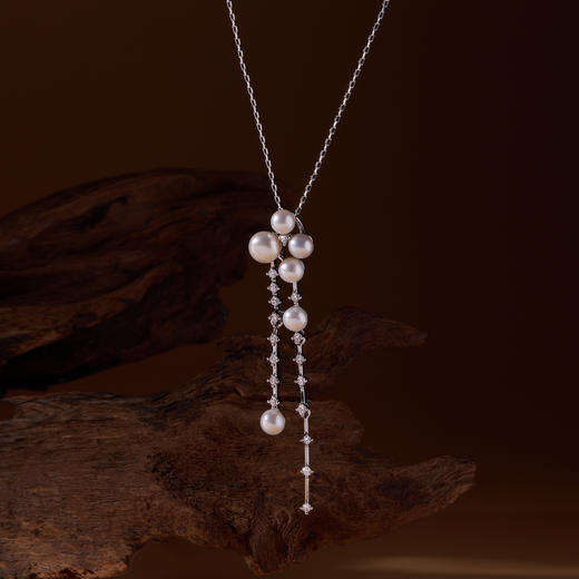 Manreya玛芮雅“珠坠瀑布”淡水珍珠项链|淡水珍珠，铜镀金 商品图1