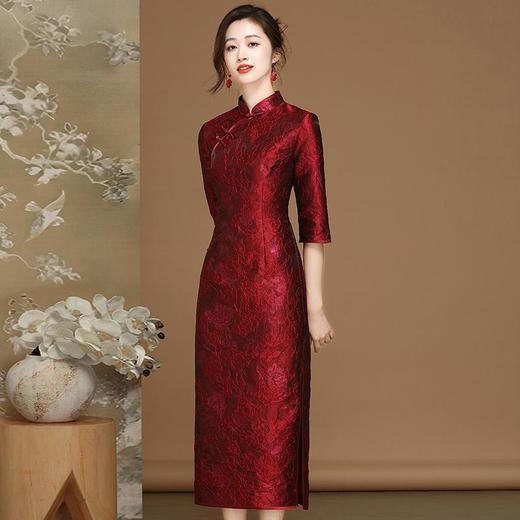 中国风复古提花日常改良旗袍连衣裙OY24350 商品图3