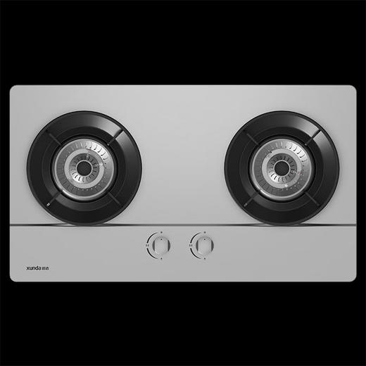 迅达（XUNDA）不锈钢双灶 双环旋火 双5.2kW大火力 新一级能效 70%热效率  可移动炉头设计JZT-2-NS8362B 天然气 商品图0
