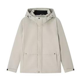 佐丹奴男装25年新款鸭绒斜纹布连帽羽绒外套01075615