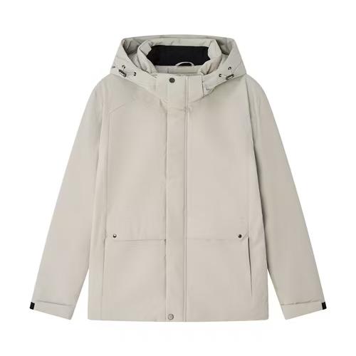 佐丹奴男装25年新款鸭绒斜纹布连帽羽绒外套01075615 商品图0