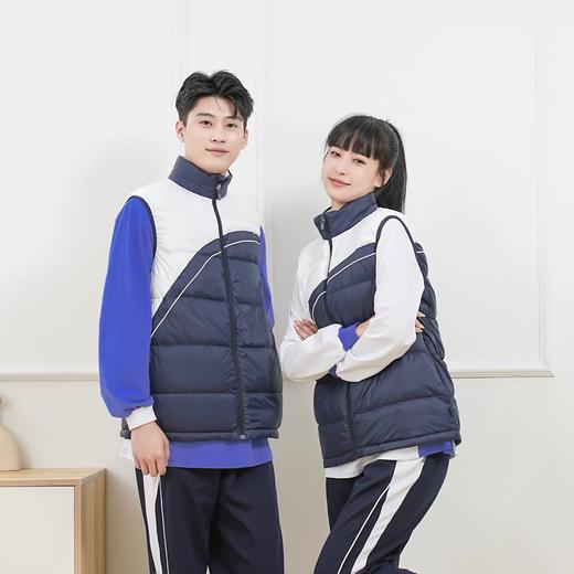 创童特版深圳校服中学生羽绒马甲棉马甲轻盈90白鸭绒秋冬装男女三防面料 商品图4