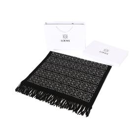 罗意威 Anagram 黑银围巾：黑底里的精致暗纹