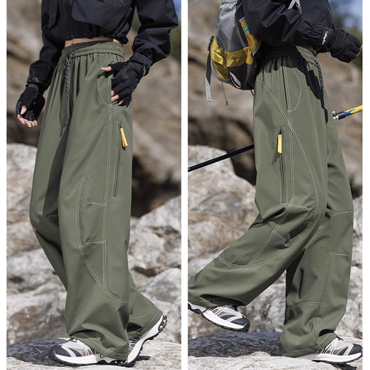 裁缝学苑AH100三防冲锋裤两件套纸样女装加绒工装裤三合一运动登山裤样板 商品图3