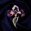 高档紫色鸢尾花胸针，气质优雅大气设计感精美胸花LY-M-186 商品缩略图0