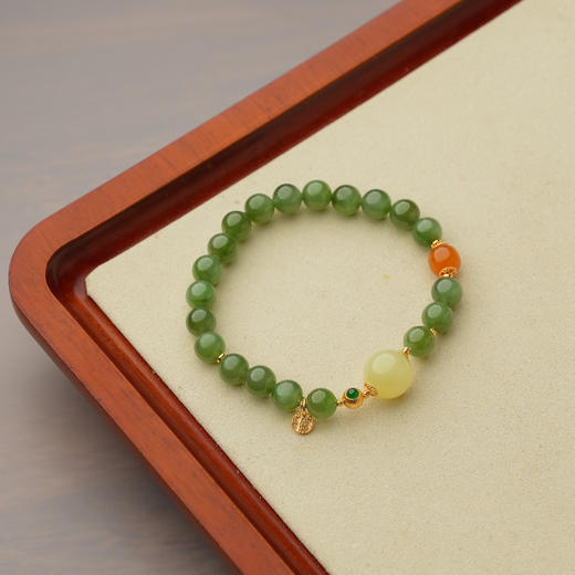 ² 【安然水晶】青玉/碧玉手串系列（鼠/兔/猪）LS-448（48小时鉴赏期） HM02-CRMM-ARSJ 商品图4