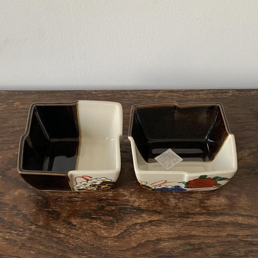 九谷金兰拼色手绘方皿 X1373 商品图2