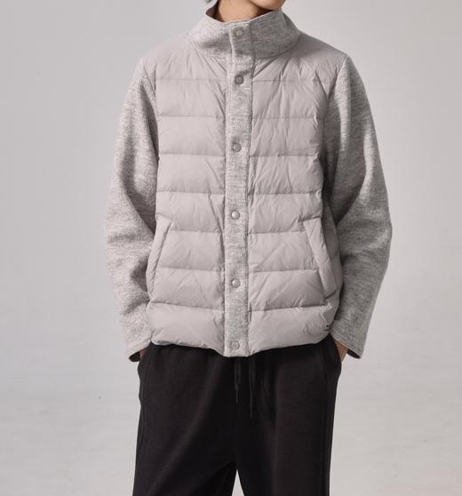 男款薄款羊毛拼接羽绒服hu013 商品图3