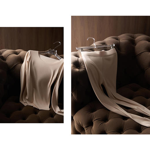 【下单7天发货！】【清仓】膨体暖壳山羊绒自发热女士保暖衣套装 5603 珍珠纤维+山羊绒 暖而不燥，暖肤更润肤；大圆领设计，无痕贴肤；高弹袖口，柔软舒适；4cm加宽橡筋， 商品图5