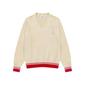 中性款羊毛V领针织毛衣zh