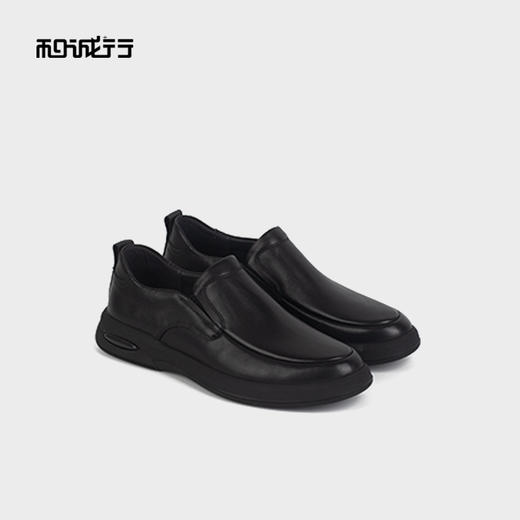 和诚行2025秋冬新款舒适真皮耐磨一脚蹬男式商务鞋1370144 商品图0