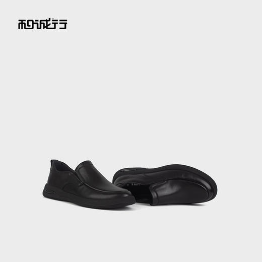 和诚行2025秋冬新款舒适真皮耐磨一脚蹬男式商务鞋1370144 商品图4